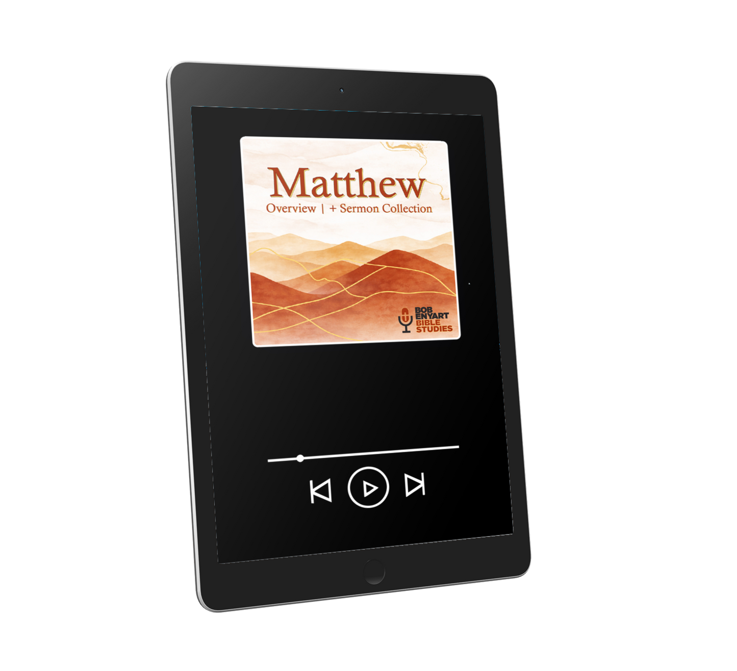Book cover for the Matthew Overview & Sermon Collection featuring an abstract landscape design.